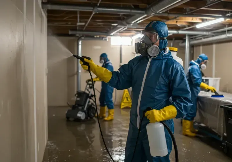 Basement Sanitization and Antimicrobial Treatment process in Princeville, NC